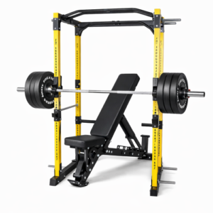 באנדל פרו 4 כלוב מקצועי + ספת כושר פרימיום + מוט אולימפי 20 ק"ג + 110 ק"ג באמפר + סוגרים פלסטיק + משלוח חינם